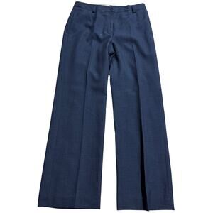 Le Suit Dress Pants Trousers Pleated Womens Sz 8 Blue Fully Lined